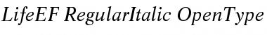 LifeEF RegularItalic Font