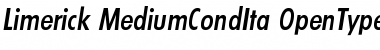 Limerick-MediumCondIta Regular Font