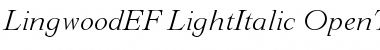 LingwoodEF LightItalic Font