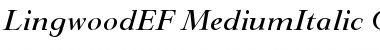 LingwoodEF MediumItalic Font