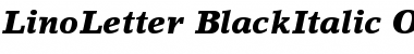 Lino Letter Black Italic Font