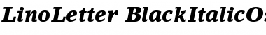 LinoLetter Black Italic Oldstyle Figures Font
