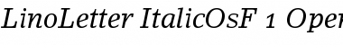 LinoLetter Italic Oldstyle Figures Font