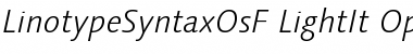LinotypeSyntaxOsF Font