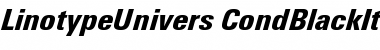 LinotypeUnivers&nbsp;CondBlackItalic