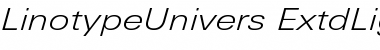 LinotypeUnivers&nbsp;ExtdLightItalic