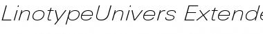 LinotypeUnivers&nbsp;ExtendedThinItalic