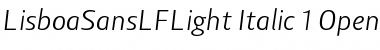 Lisboa Sans LF Light Italic Font