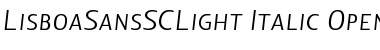 Lisboa Sans SC Light Italic