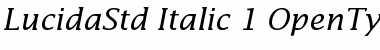 Lucida Std Italic Font