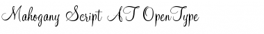Download Mahogany Script AT Font Download Mahogany Script AT Font