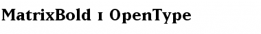 MatrixBold Regular MatrixBold Regular
