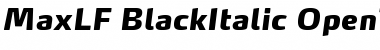 MaxLF-BlackItalic Font