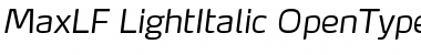 Download MaxLF-LightItalic Font Download MaxLF-LightItalic Font