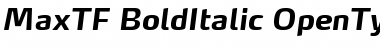 MaxTF-BoldItalic Regular Font