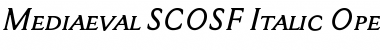 Mediaeval SCOSF Italic Font
