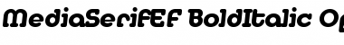 MediaSerifEF BoldItalic Font