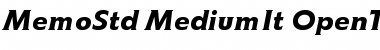 Memo Std Medium Italic Font
