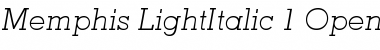 Memphis Light Italic