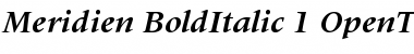 Meridien Bold Italic Font