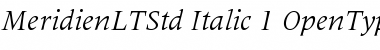 Meridien LT Std Italic Font