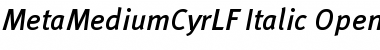 MetaMediumCyrLF-Italic Regular Font