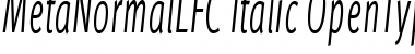 MetaNormalLFC Italic Font