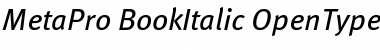 Download MetaPro-BookItalic Font