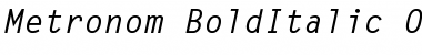Metronom-BoldItalic Regular Font