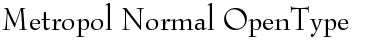 Metropol Normal Font