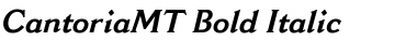 CantoriaMT BoldItalic Font