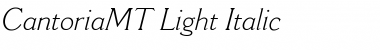 CantoriaMT-Light LightItalic
