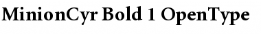 Minion Cyrillic Bold Font