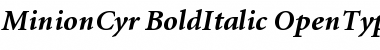 Minion Cyrillic Bold Italic