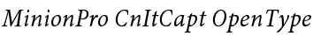 Minion Pro Cond Italic Caption