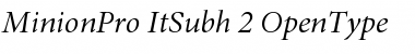 Minion Pro Italic Subhead Font