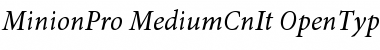 Minion Pro Medium Cond Italic