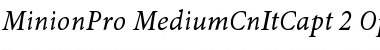 Minion Pro Medium Cond Italic Caption