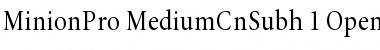 Minion Pro Medium Cond Subhead