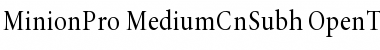 Minion Pro Medium Cond Subhead Font