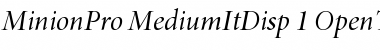 Minion Pro Medium Italic Display