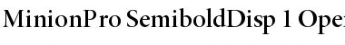 Minion Pro Semibold Display Font