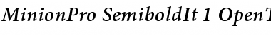 Minion Pro Semibold Italic