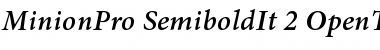 Minion Pro Semibold Italic Font