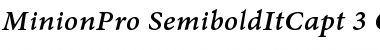 Minion Pro Semibold Italic Caption Font