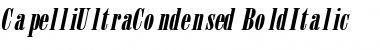 CapelliUltraCondensed BoldItalic Font