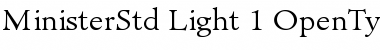 Minister Std Light Font