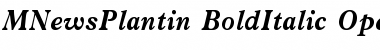 News Plantin Bold Italic