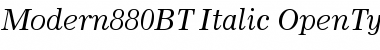 Modern 880 Italic Font