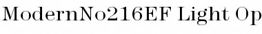 ModernNo216EF Font